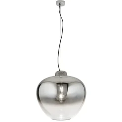 Lampadari Moderni-Perenz Illuminazione Lampadario moderno di vetro 50cm fume specchiato big bowl perenz