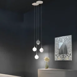 Lampadari Moderni-Vivida International Lampadario moderno due luci vivida smash led 3000k bianco