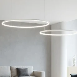 Lampadari Moderni-Gea Luce Lampadario moderno erika s-2d cerchi bianco