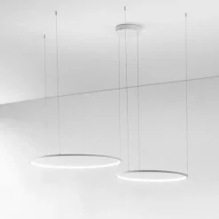 Lampadari Moderni-Gea Luce Lampadario moderno erika s-2d cerchi bianco