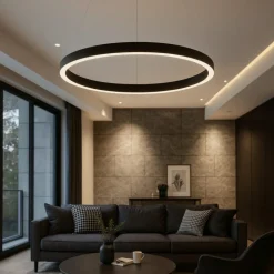 Lampadari Moderni-Gea Luce Lampadario moderno criseide s-g nero led 80w 3000k
