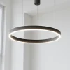 Lampadari Moderni-Gea Luce Lampadario moderno criseide led 3000k ovale nero 90cm