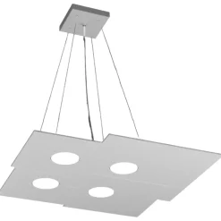Lampadari Moderni-Top Light Lampadario moderno grigio design per ufficio toplight plate