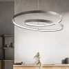 Lampadari Moderni-Perenz Illuminazione Lampadario moderno grigio led 70w cct per salotto ritmo perenz