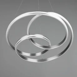 Lampadari Moderni-Selezionato da Mazzolaluce Lampadario moderno grigio led 60w dimmerabile design