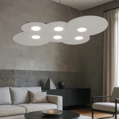 Lampadari Moderni-Top Light Lampadario moderno grigio per soggiorno cloud