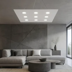 Lampadari Moderni-Top Light Lampadario moderno grigio per soggiorno toplight area