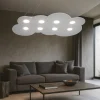 Lampadari Moderni-Top Light Lampadario moderno grigio toplight cloud per soggiorno