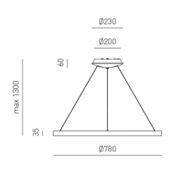 Lampadari Moderni-Gea Luce Lampadario moderno krizia sg bianco led 60w 3000k