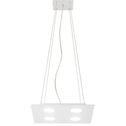Lampadari Moderni-Affralux Lampadario moderno led bianco flet