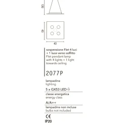 Lampadari Moderni-Affralux Lampadario moderno led bianco flet