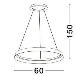 Lampadari Moderni-Selezionato da Mazzolaluce Lampadario moderno led circolare caffe spazzolato
