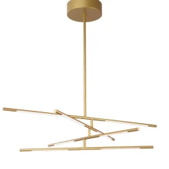 Lampadari Moderni-Selezionato da Mazzolaluce Lampadario moderno led 3000k dimmerabile ottone minimalista