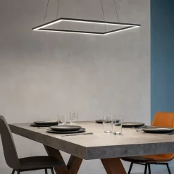 Lampadari Moderni-Affralux Lampadario moderno led 68w 3000k bianco quattro