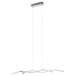 Lampadari Moderni-Eglo Lampadario moderno led 20w 3000k cromato per soggiorno lasana