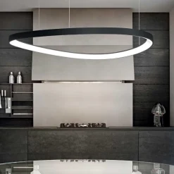 Lampadari Moderni-Ideal Lux Lampadario moderno led 80w 3000k gemini sp d105 nero