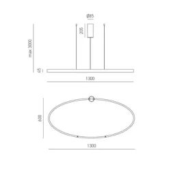 Lampadari Moderni-Gea Luce Lampadario moderno led 100w 3000k oro biemissione criseide