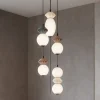 Lampadari Moderni-Selezionato da Mazzolaluce Lampadario moderno 5 luci a sospensione led 3000k vetro ceramica