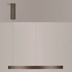 Lampadari Moderni-Selezionato da Mazzolaluce Lampadario moderno marrone caffe led 3000k per soggiorno