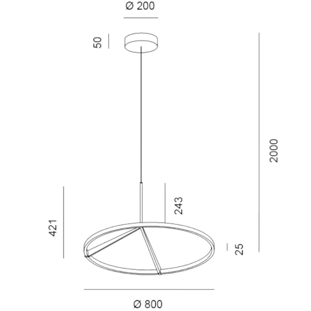 Lampadari Moderni-Vivida International Lampadario moderno meridiana bronzo led 51w 3000k 4000k vivida