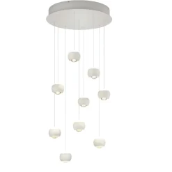 Lampadari Moderni-Selezionato da Mazzolaluce Lampadario moderno multi lampada bianco led 27000k-6500k con telecomando