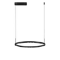 Lampadari Moderni-Selezionato da Mazzolaluce Lampadario moderno nero anello led 3000k per soggiorno
