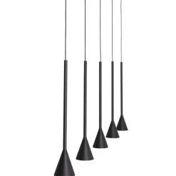 Lampadari Moderni-Selezionato da Mazzolaluce Lampadario moderno nero con pendenti per tavolo soggiorno