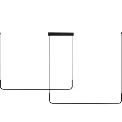 Lampadari Moderni-Selezionato da Mazzolaluce Lampadario moderno nero da tavolo design led 42w 3000k dimmerabile