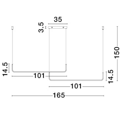 Lampadari Moderni-Selezionato da Mazzolaluce Lampadario moderno nero da tavolo design led 42w 3000k dimmerabile