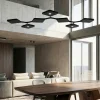 Lampadari Moderni-Stilnovo Lampadario moderno nero led 42w 3000k per salotto quad