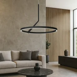 Lampadari Moderni-Vivida International Lampadario moderno nero led 44w 3000k 4000k vivida meridiana