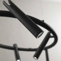 Lampadari Moderni-Ondaluce Lampadario moderno nero 6 luci led orientabili led 3000k teddy