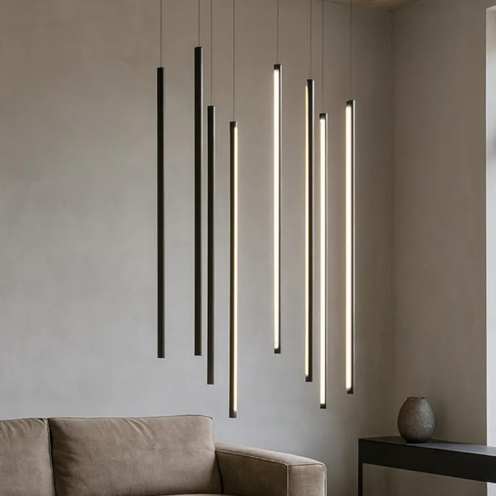 Lampadari Moderni-Ondaluce Lampadario moderno nero 8 luci genius led 3000k