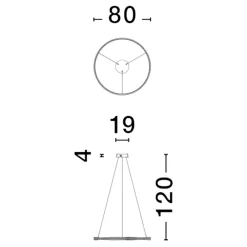 Lampadari Moderni-Selezionato da Mazzolaluce Lampadario moderno nero oro anello led 2700k-5000k con telecomando