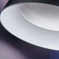 Lampadari Moderni-Stilnovo Lampadario moderno nero oxygen led 50w 3000k dimmerabile biemissione