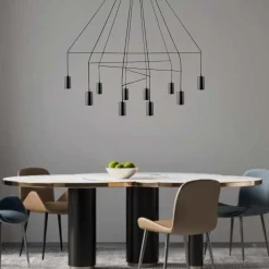 Lampadari Moderni-Selezionato da Mazzolaluce Lampadario moderno nero per salotto design particolare