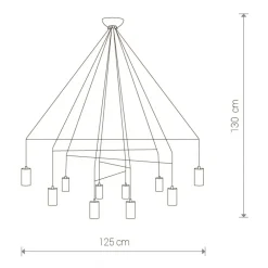 Lampadari Moderni-Selezionato da Mazzolaluce Lampadario moderno nero per salotto design particolare