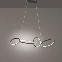 Lampadari Moderni-Selezionato da Mazzolaluce Lampadario moderno nero per soggiorno led 37w 3000k dimmerabile