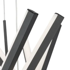 Lampadari Moderni-Selezionato da Mazzolaluce Lampadario moderno nero per soggiorno led dimmerabile 60w 3000k