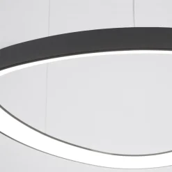 Lampadari Moderni-Selezionato da Mazzolaluce Lampadario moderno nero per soggiorno 3000k 48w triangolare