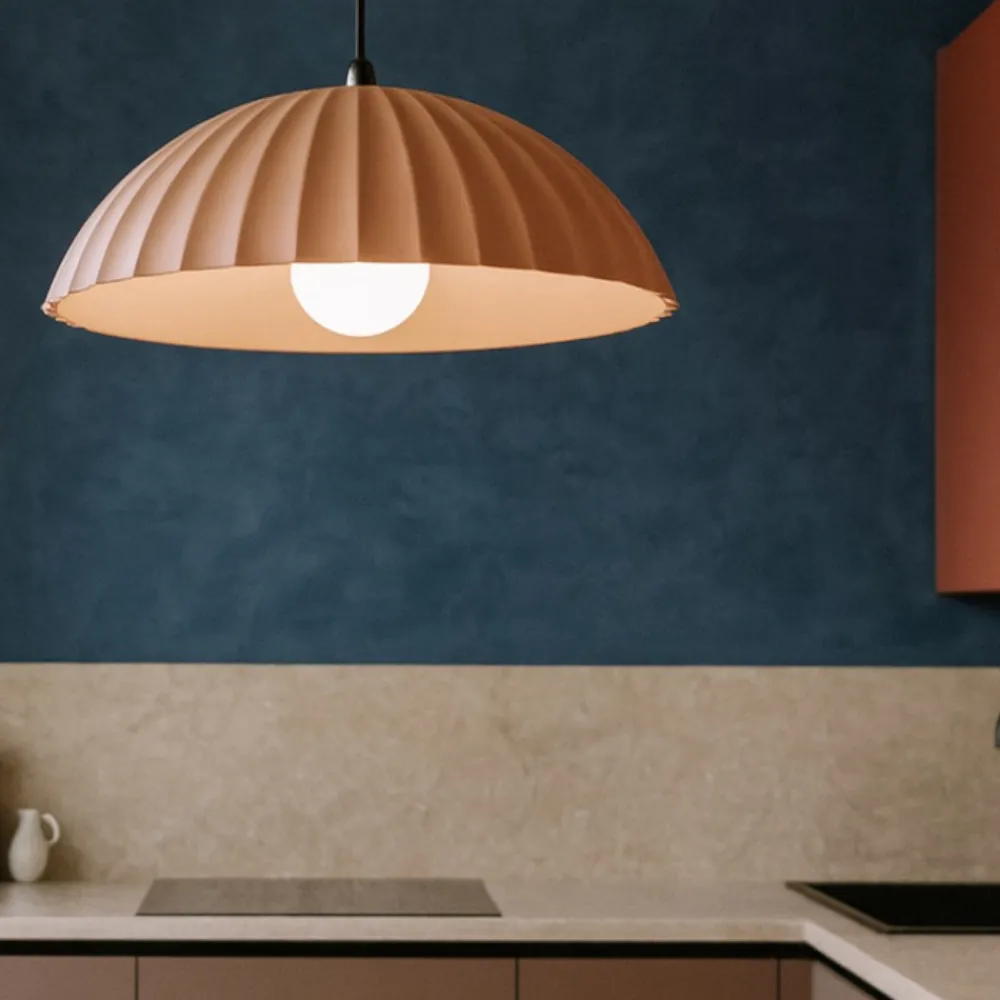 Lampadari Cucina-Ondaluce Lampadario moderno rustic in cemento ruggine