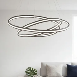 Lampadari Moderni-Selezionato da Mazzolaluce Lampadario moderno orientabile led nero 3000k dimmerabile