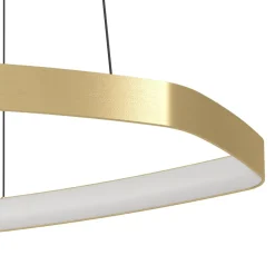 Lampadari Moderni-Eglo Lampadario moderno oro led 3000k dimmerabile per soggiorno