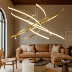 Lampadari Moderni-Top Light Lampadario moderno oro led 88w 3000k tornado <no web<