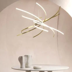 Lampadari Moderni-Top Light Lampadario moderno oro led 88w 3000k tornado <no web<