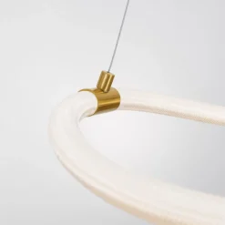 Lampadari Moderni-Selezionato da Mazzolaluce Lampadario moderno oro tubo di silicone cerchio led 15w 3000k