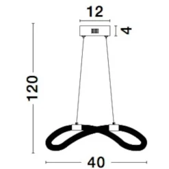 Lampadari Moderni-Selezionato da Mazzolaluce Lampadario moderno oro tubo di silicone cerchio led 15w 3000k