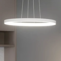Lampadari Moderni-Vivida International Lampadario moderno ovale bianco led 40w 3000k 4000k vivida lifering-o