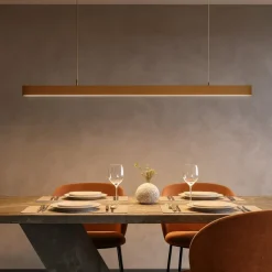 Lampadari Moderni-Vivida International Lampadario moderno particolare vivida segmento bronzo per tavolo ufficio led 36w cct