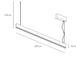 Lampadari Moderni-Vivida International Lampadario moderno particolare vivida segmento bronzo per tavolo ufficio led 36w cct